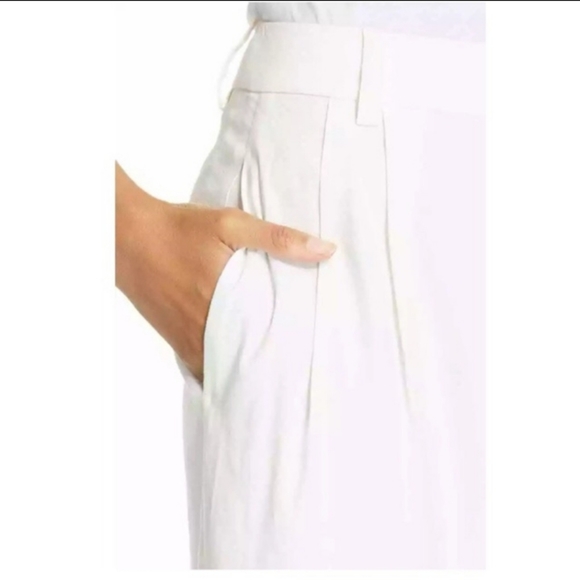 Vince Tapered Cropped Pants linen Blend In Off White Size 2. - Picture 4 of 14